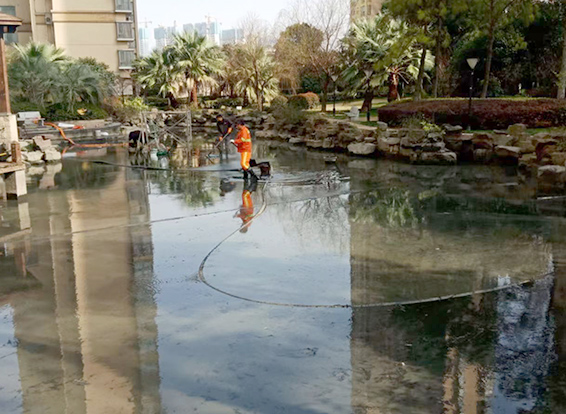 贵池景观池淤泥清理